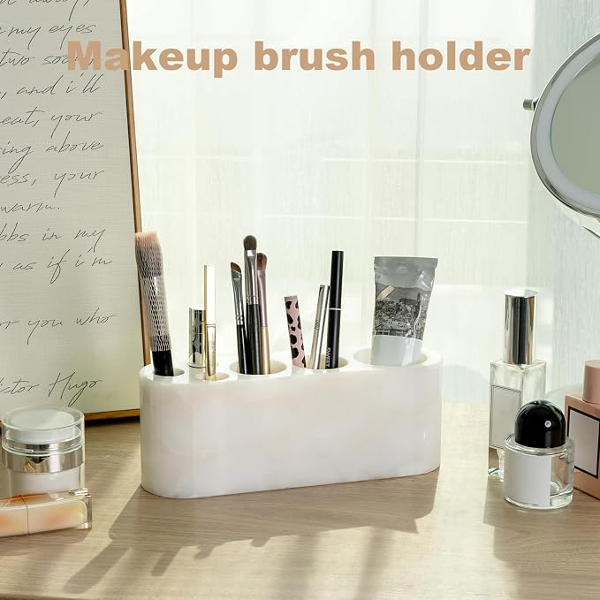BCS Toothbrush Holder for Bathrooms, 6 Slots Marble Toothbrush and Toothpaste - Image 7