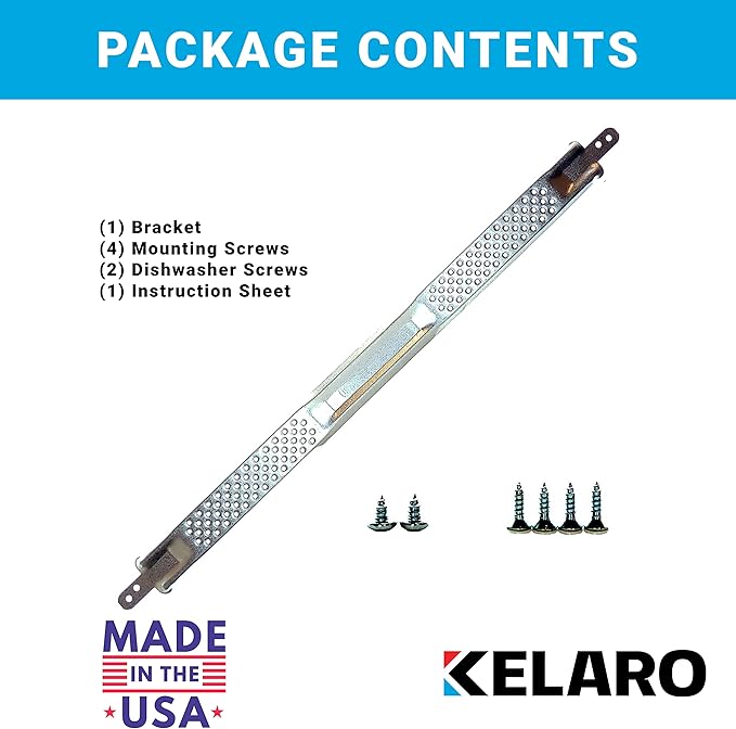 Kelaro EZ Dishwasher Mounting Bracket Kit for Granite and Quartz Countertops (100 Pack) W10426979
