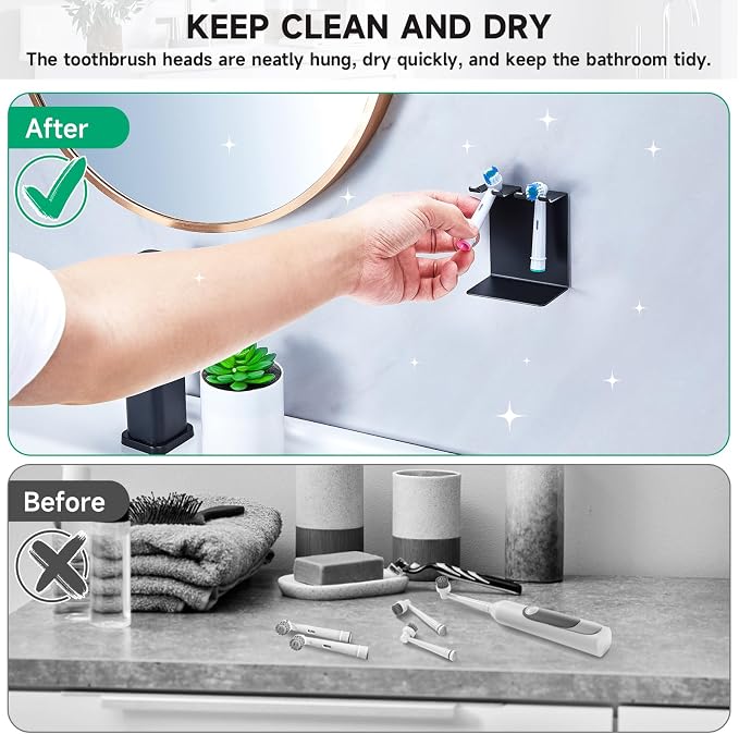 Electric Toothbrush Head Holder, Oukimly Toothbrush Holder Wall Mounted or - Image 8