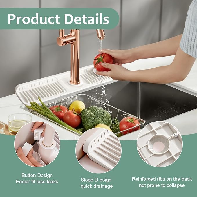 24 Inch Upgraded Draining Mat Folding faucet Mat - Image 3