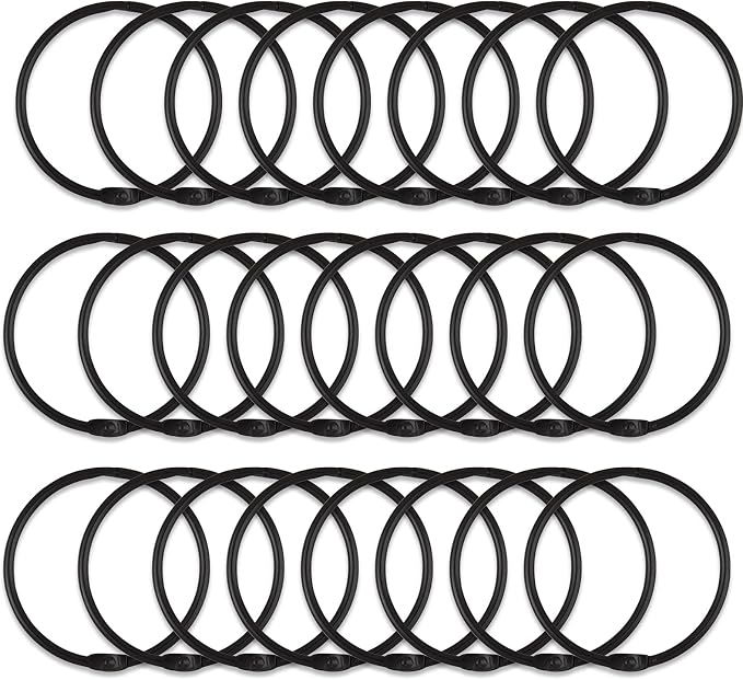 24 Pack Shower Curtain Rings, Rustproof Decorative Metal Round Shower Curtain - Image 7