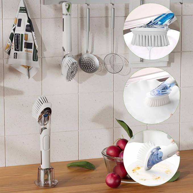 RIMAY Soap Dispensing Dish Brush Set - Image 7