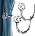 HIKMLK Handmade Metal Curtain Holdbacks 2pcs, Decoration Chrome Curtain Tie by HIKMLK