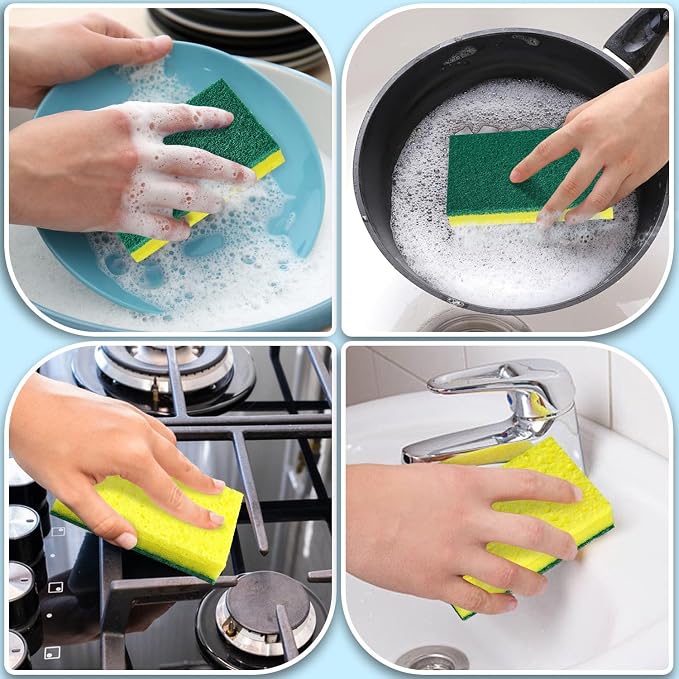 24 Pack Heavy Duty Scrub Sponges, Efficiently Clean The Surface Stains - Image 4