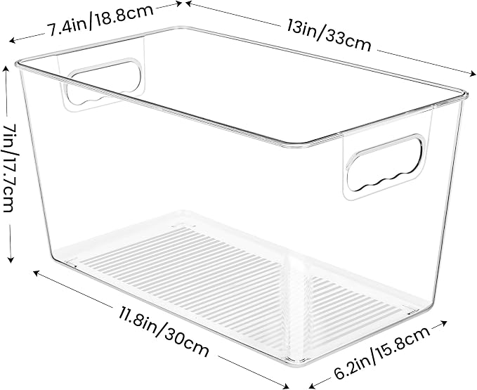 YIHONG 10 Pack Clear Storage Bins, Pantry Organizer Bins - Image 2