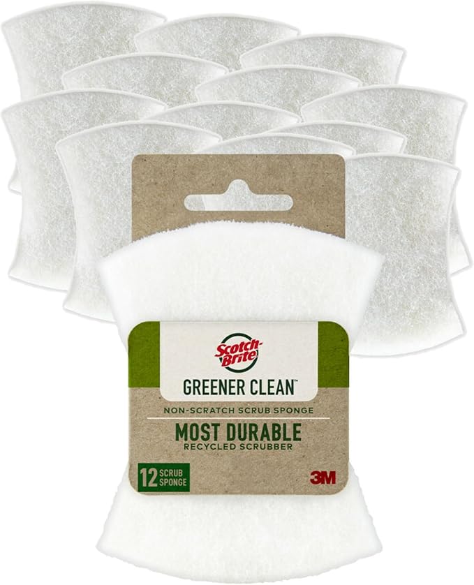 Scotch-Brite Greener Clean Non-Scratch Scrub Sponge, 12 Pack | Sponges by Unknown