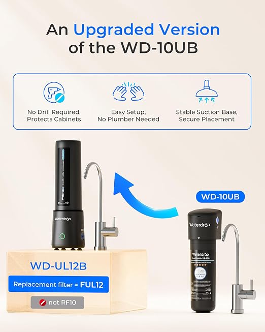 Waterdrop UL12B Under Sink Water Filter, Upgraded - Image 4