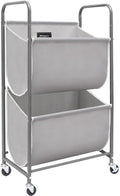 STORAGE MANIAC 80 Liters Vertical Rolling Laundry Hamper, 2 Section Laundry by STORAGEMANIAC