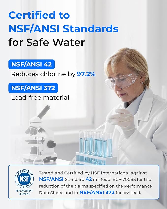 Waterdrop Faucet Water Filter, NSF 42 Certified, 8 Pack | Compatible - Image 3