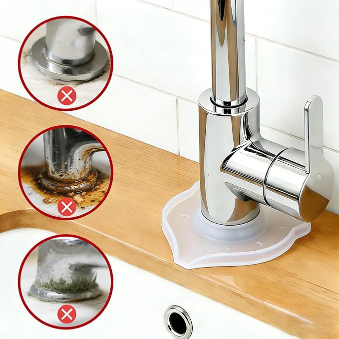 Compact Silicone Kitchen Sink Faucet Splash Proof Mat, Tap Water Diversion - Image 3
