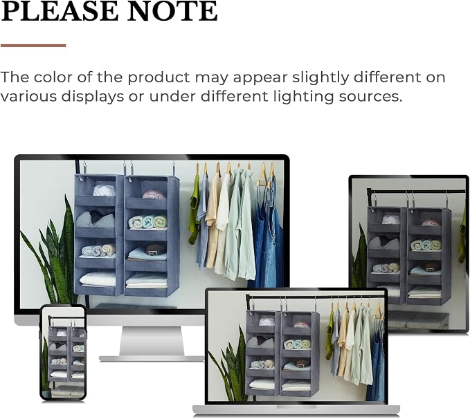 GRANNY SAYS 4-Shelf Hanging Closet Organizer, Foldable Storage, No-Sag Support - Image 9