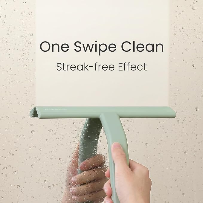 JustHang Shower Squeegee with Built-in Hook, All-One-Piece Soft-Touch Silicone - Image 4