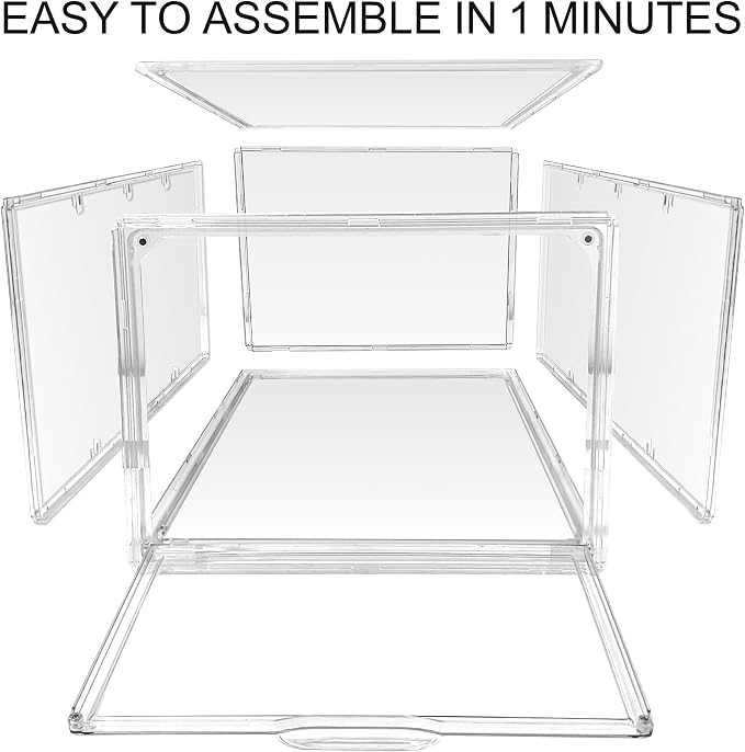 1 Pack Clear Shoe Boxes with Acrylic Drop Front Magnetic Door, Size 12 - Image 7