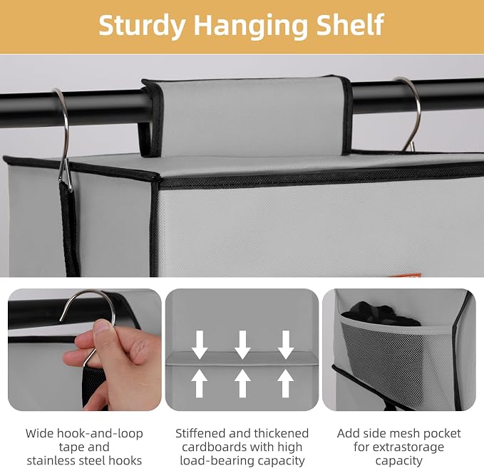 Hanging Closet Organizer 6-Shelf, Upgrade Closet Organizers and Storage - Image 5