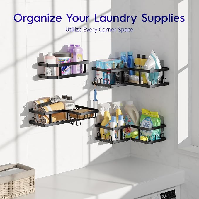 Youvip Shower Caddy Corner No Drilling-Adhesive, Shower Shelves-Rustproof - Image 7