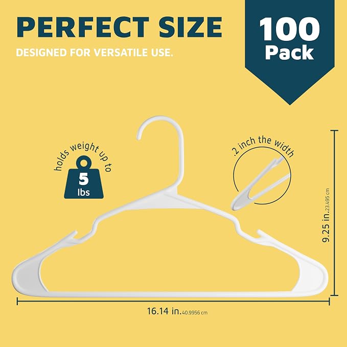 Lifemaster Plastic Clothes Hanger Set - Image 2