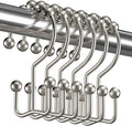 Titanker Shower Curtain Hooks Rings, Rust-Resistant Metal Double Glide Shower by Titanker