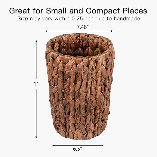 Coeusy Wicker Trash Can, Waste Basket - Image 3