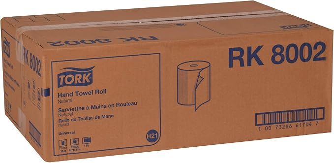 Tork Natural Paper Hand Towel Roll H21, 6 Rolls x 800 Ft - Image 6