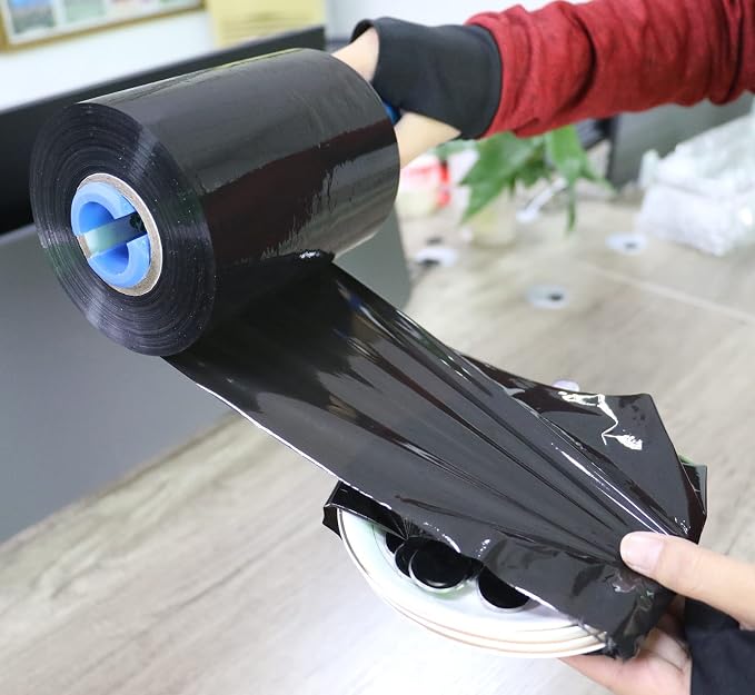 BOMEI PACK Mini Black Industrial Stretch Wrap Film 2 Pack 5" x 1000ft Roll - Image 8
