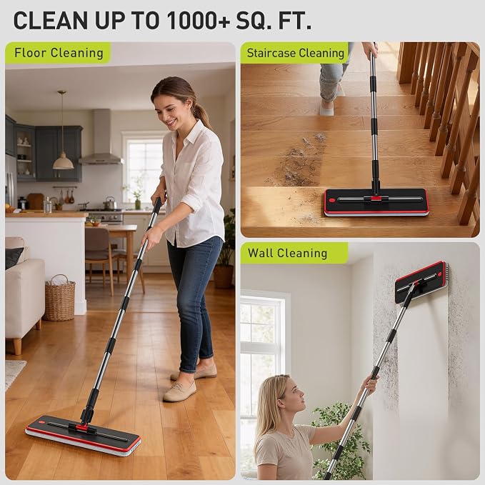 HoMettler 3-Tank Transparent Mop and Bucket Set - Image 6