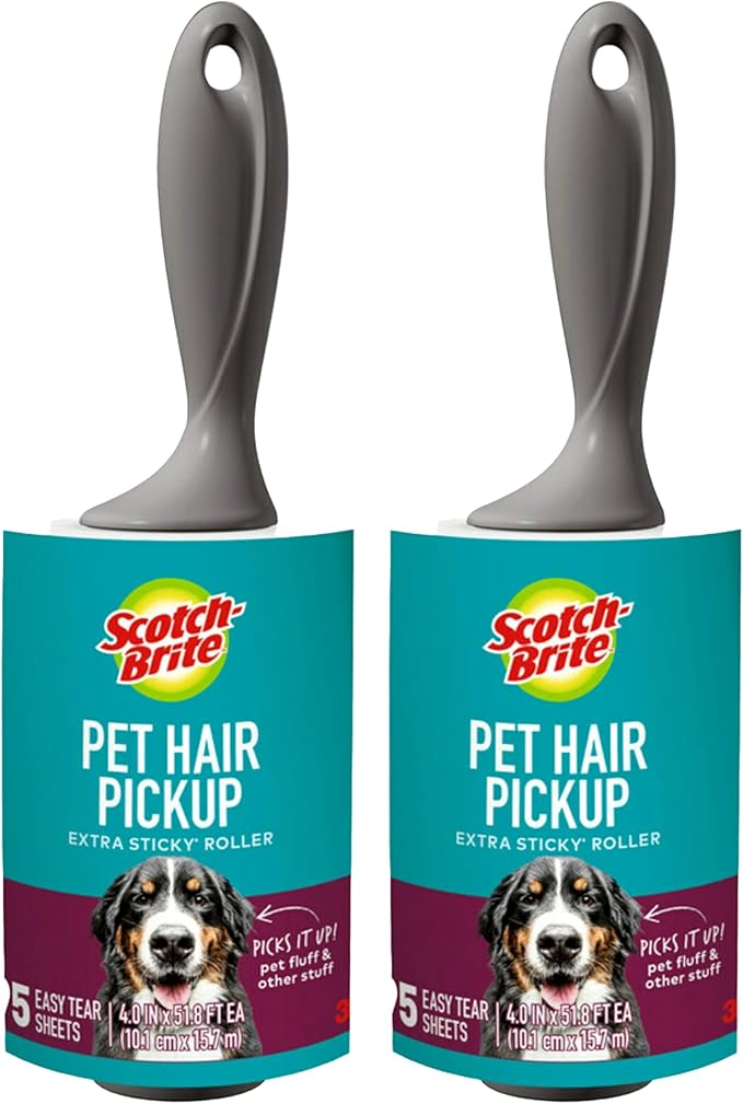 Scotch-Brite Lint Roller, 95 Sheets | Extra Sticky | Pet Hair | Pack of 2 by Unknown