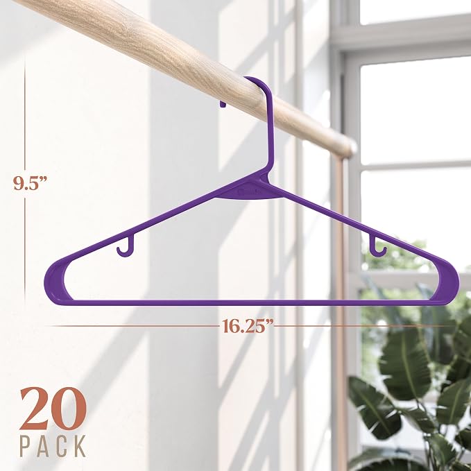 Plastic Hangers 20 Pack Purple - Image 2