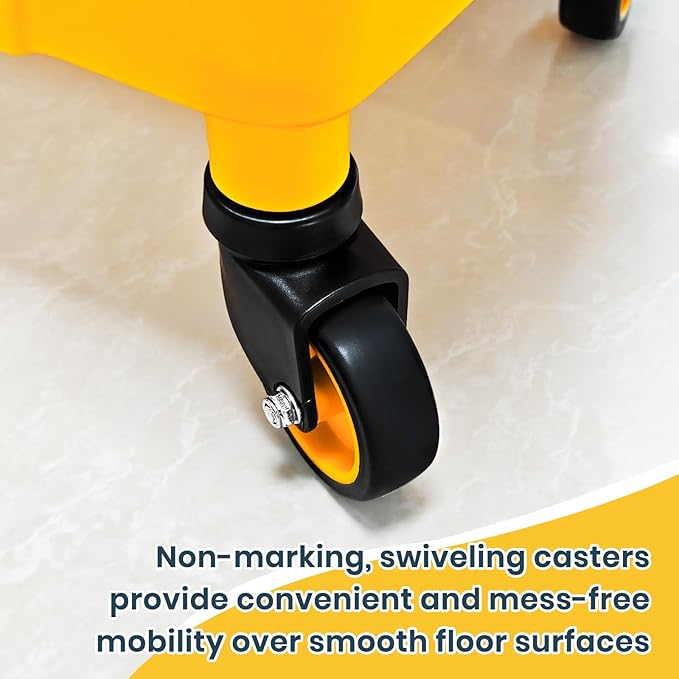 35 Quart Commercial Mop Bucket with Side Press Wringer on Wheels and 1 Industrial Mop for Floor Cleaning, Use at Home Business Area, Janitorial Supplies, Rectangular