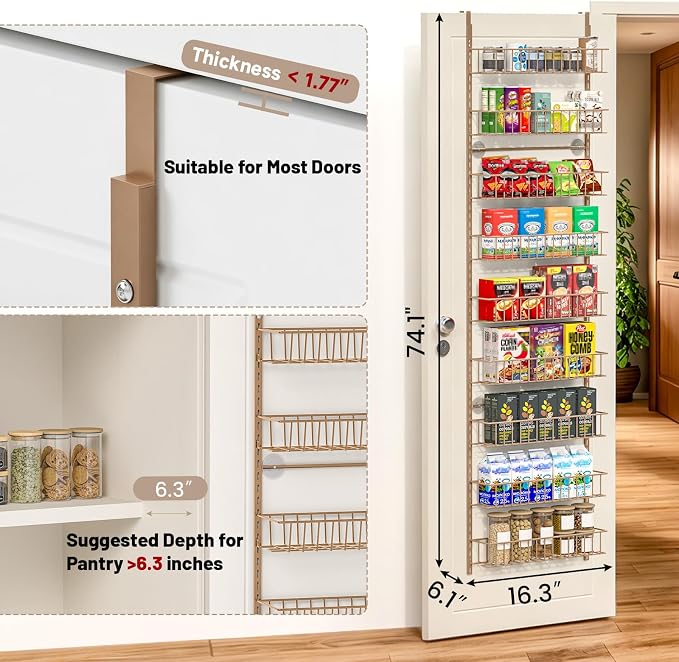 ElegantArray 9-Tier Pantry Door Organizer - Image 2