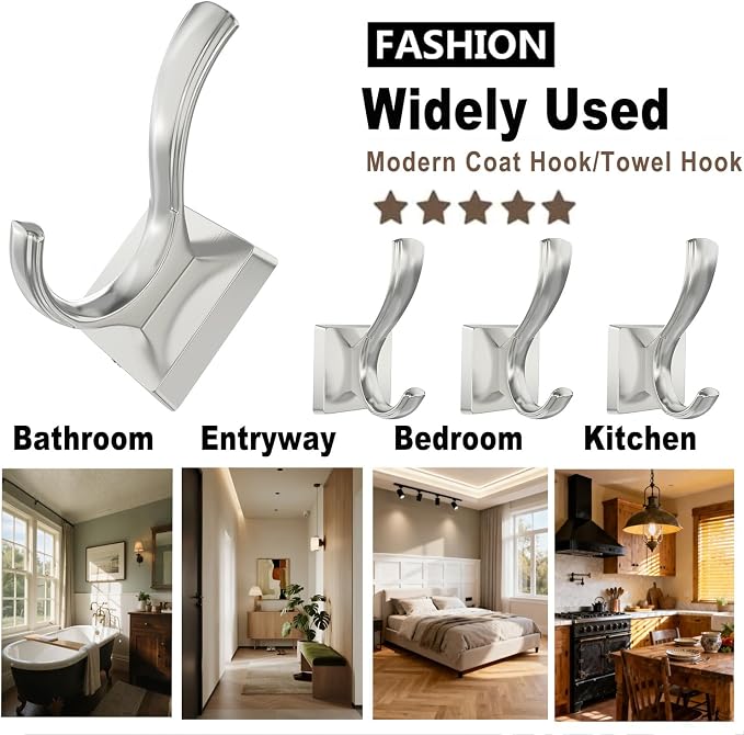 TOFIIGREM Wall Hooks Coat Hook, Towel Robe Hook - Image 4