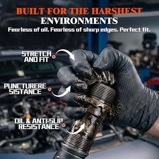 ANBOSON 10 Mil Heavy Duty Industrial Nitrile Gloves - Image 5
