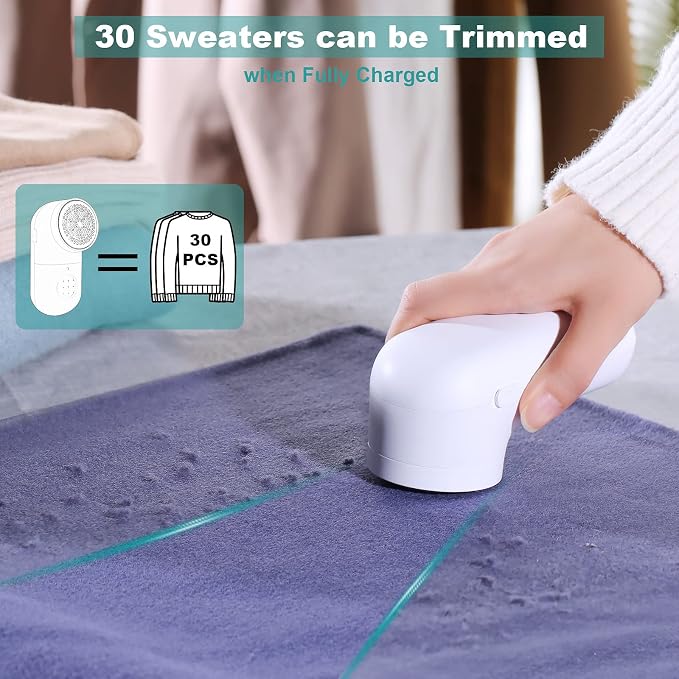 Fabric Shaver, USB Rechargeable Lint Remover - Image 6