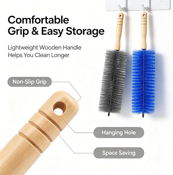 2PCS Fan Cleaning Brush, 2026 New Bendable Microfiber Head Dusting Brushes - Image 4