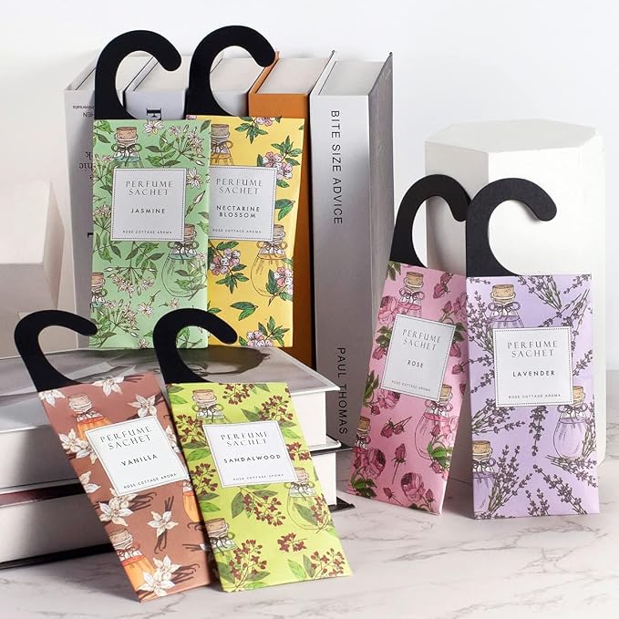 Large 12 Packs Fresh Linen Hanging Scented Sachets Long-Lasting Closet - Image 7