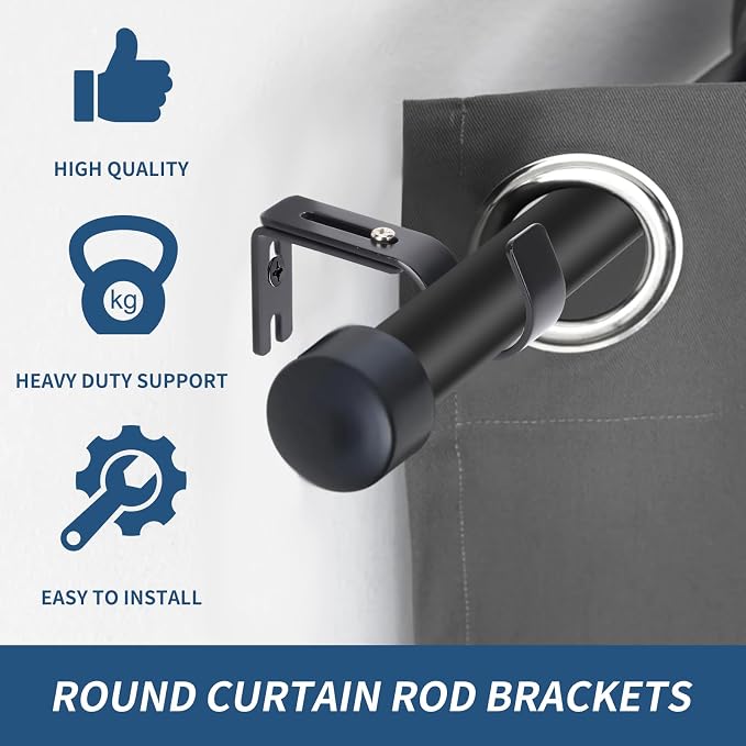 Premium Curtain Rod Brackets for Wall - Image 3