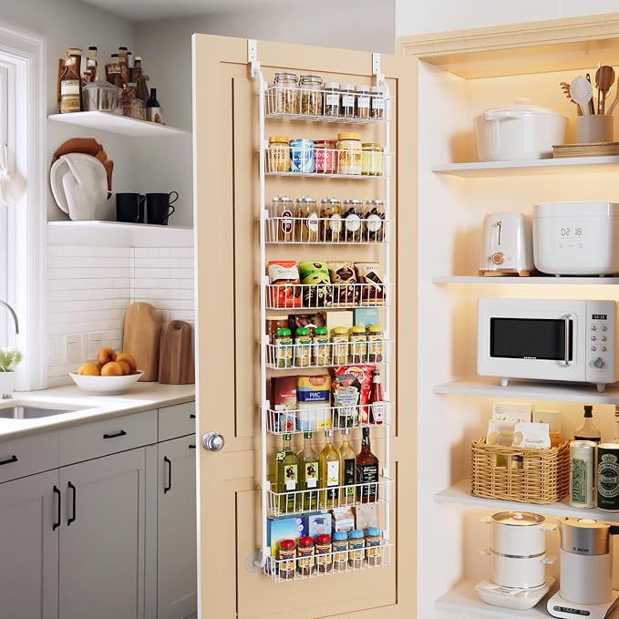 Delamu Over The Door Pantry Organizer, 8-Tier Hanging Spice Rack - Image 6