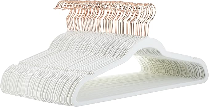 Amazon Basics Slim Velvet Non-Slip Space Saving Suit Clothes Hangers, Closet by AmazonBasics