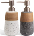 2 Pcs Ceramic Soap Dispenser Set, 15 Oz Refillable Liquid Soap Dispensers by Unknown