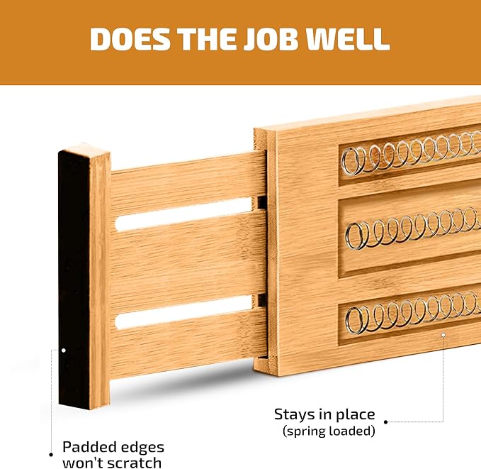 6-Pack Drawer Dividers 6-Inch High Dresser Drawer Organizer 11.5 to 17 Inch | - Image 5