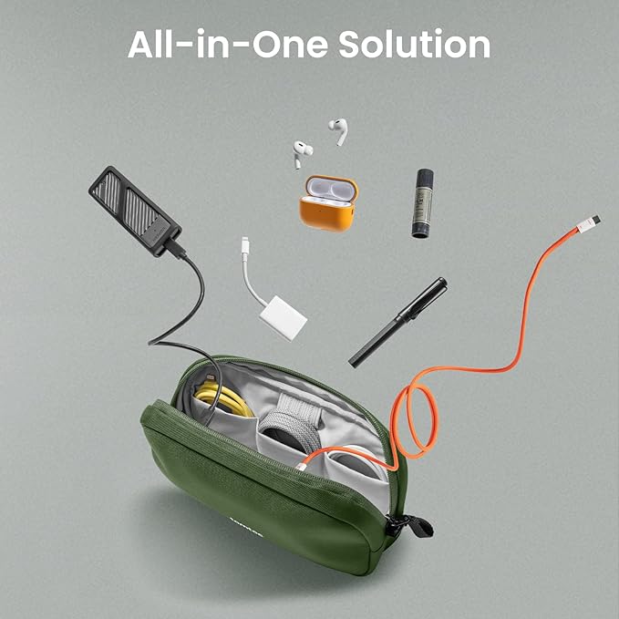 tomtoc Electronics Organizer Travel Case, Water Resistant Travel Bag Cable - Image 8
