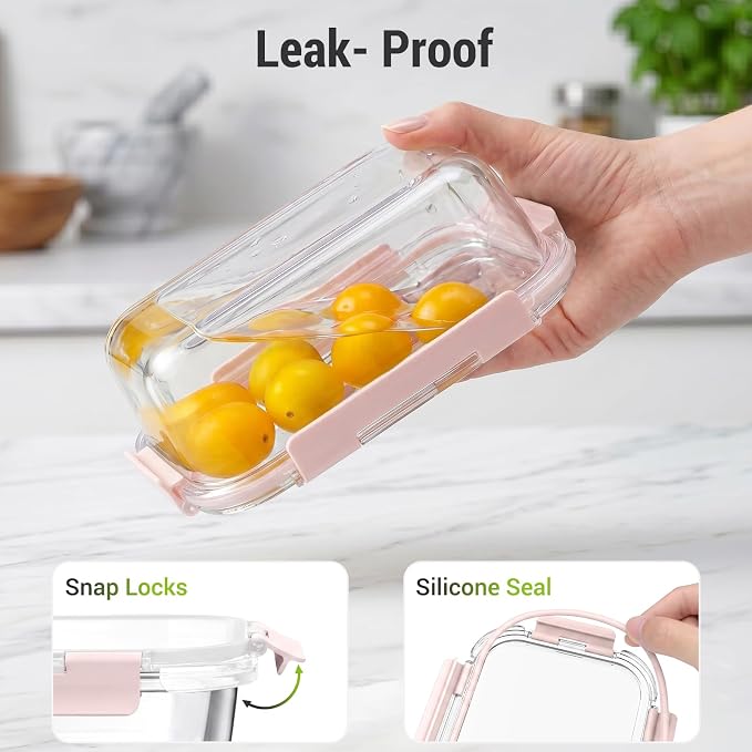 Dealusy 10 Sets 36 oz & 12 oz Glass Food Storage Containers - Image 4