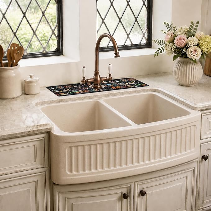 Halloween Kitchen Sink Splash Guard Faucet Mat, Farmhouse Sink Splash Guard - Image 7