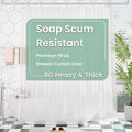 AmazerBath Frosted Shower Curtain Plastic, Heavy Duty Bathroom Curtain Premium by AmazerBath