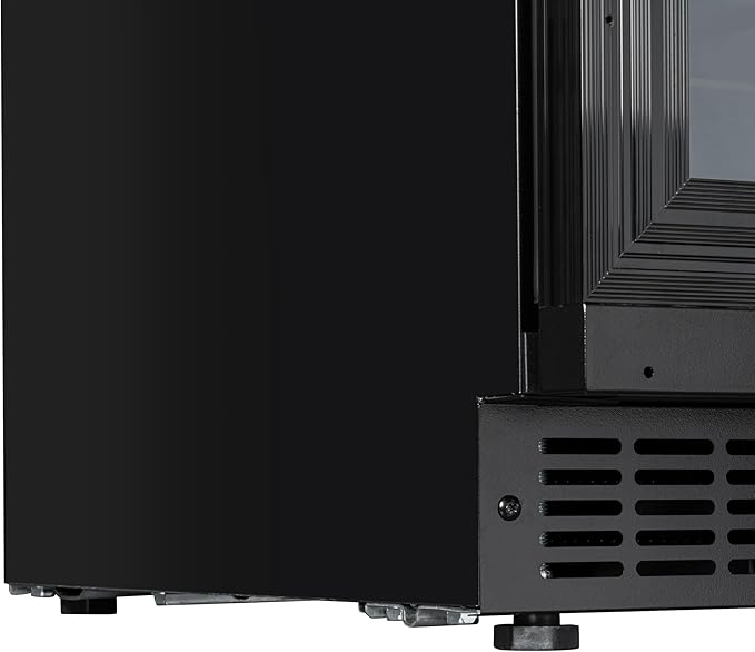KoolMore Reserve 15 in. Under-Counter Panel Ready Dual Zone Built-in Wine Cooler with 23 Bottle Capacity and Wooden Shelves in Black, ETL Listed (KM-CW28DZ-WPR)