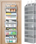 Yecaye Over the Door Organizer 5 Tiers, Heavy Duty Hanging Storage by Yecaye
