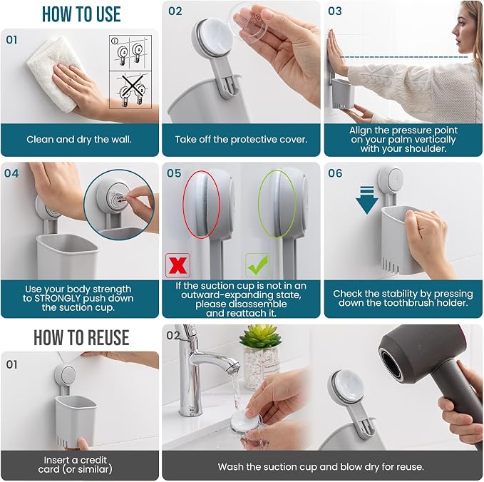 TAILI Suction Cup Toothbrush Holders - Image 8