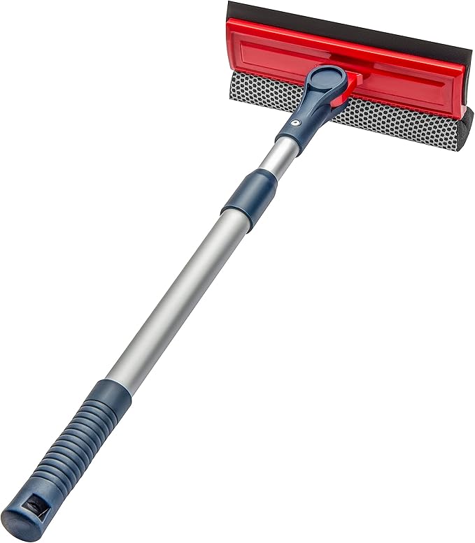 Professional Window Squeegee | 2-in-1 Window Cleaner Sponge and Soft Rubber by DSVStandard