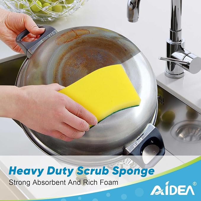 AIDEA Sponges Kitchen, Cleaning Sponges | Reusable Dish Sponges Stink-Free - Image 6