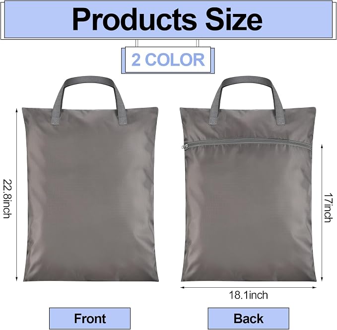 Oudain 2 Pcs Travel Laundry Bags Waterproof Dirty Clothes Bag - Image 7