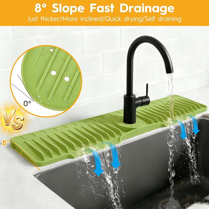 24" Silicone Faucet Mat for Kitchen Sink of The Lastest, Kitchen Sink Water - Image 3